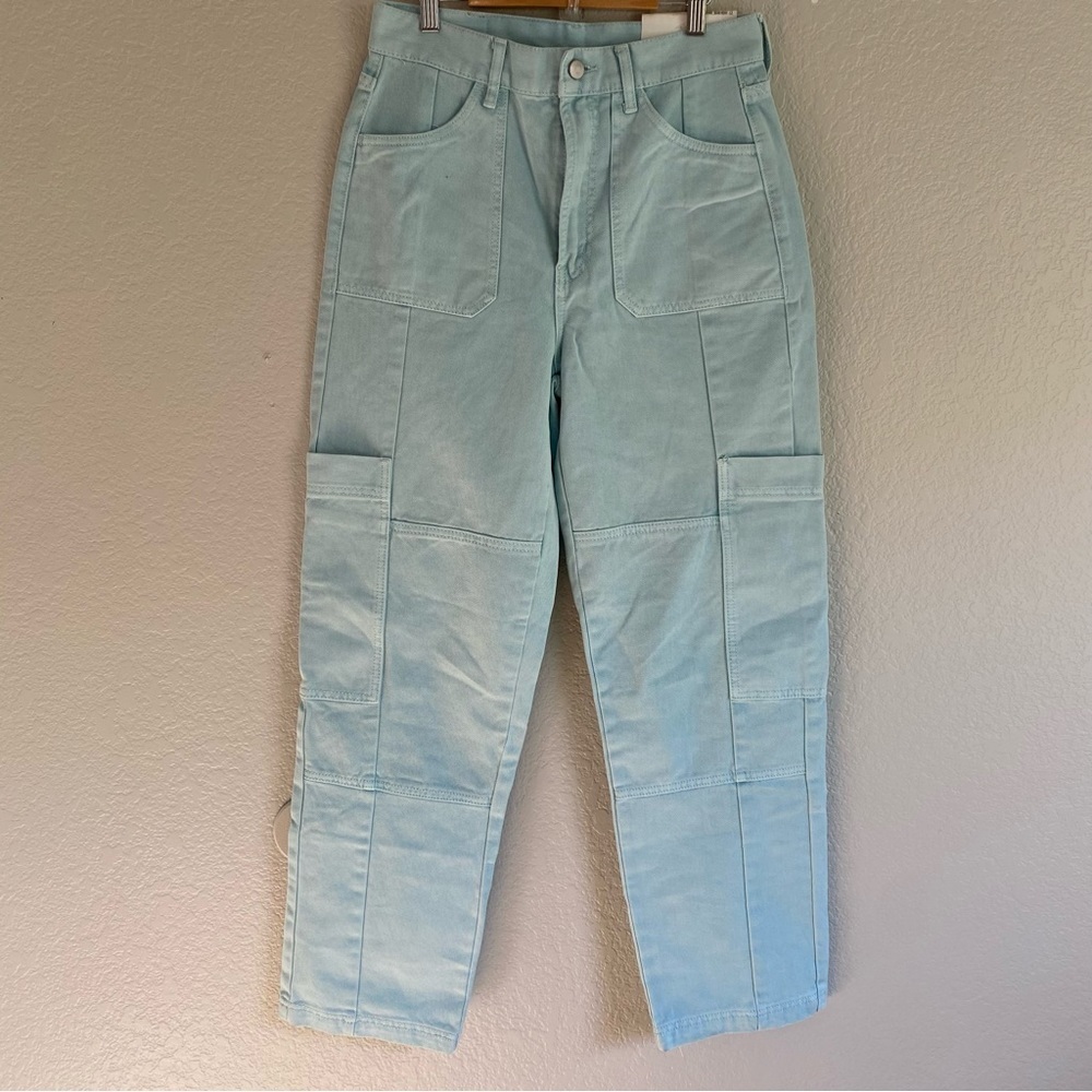 BDG Blue Y2K Cargo Pants High Rise Baggy
